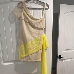 BCBGENERATION One Shoulder Mini Dress with Bow